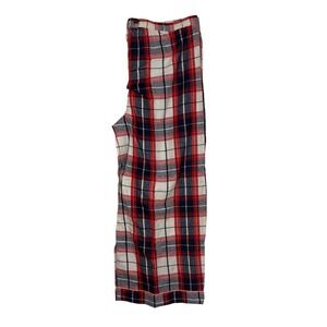 PRETTYLITTLETHING Plus Navy Blue Red Plaid Checked Long‎ Pajama Trousers 3XL